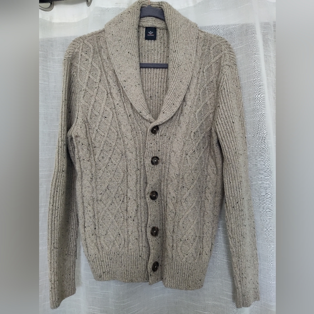 Dockers Men's Cardigan Sweater Oatmeal color Size M